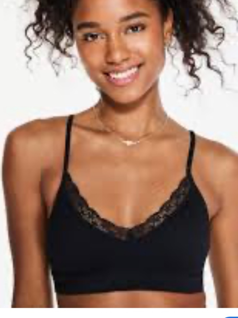 Skinnygirl Black Lace-Trim Bralette
